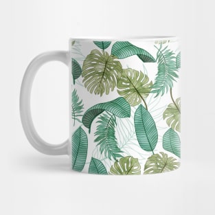 Tropical Watercolor Leaves Mug